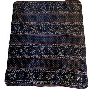 Victoria's Secret Black and White Patterned Throw